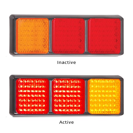 LED Autolamps 100BARRM 12-24 Volt Stop / Tail and Indicator Combination Lamp