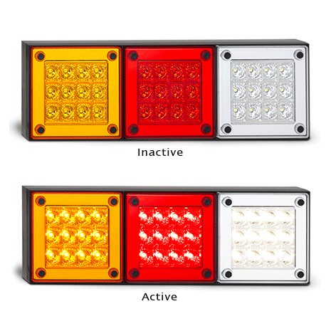 LED Autolamps 280ARWM 12-24 Volt Stop / Tail / Indicator and Reverse Combination