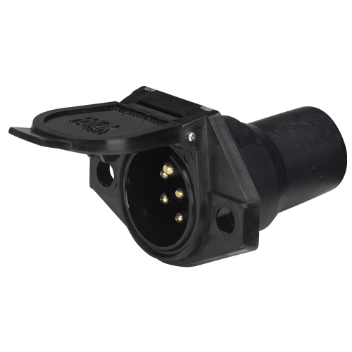 82092 Narva 7 Pin Heavy-Duty Round Nylon Trailer Socket with Rubber Boot