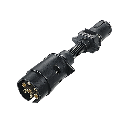 82265BL Narva 7 Pin Large Round Socket on Car to 7 Pin Small Round Plug on Trail