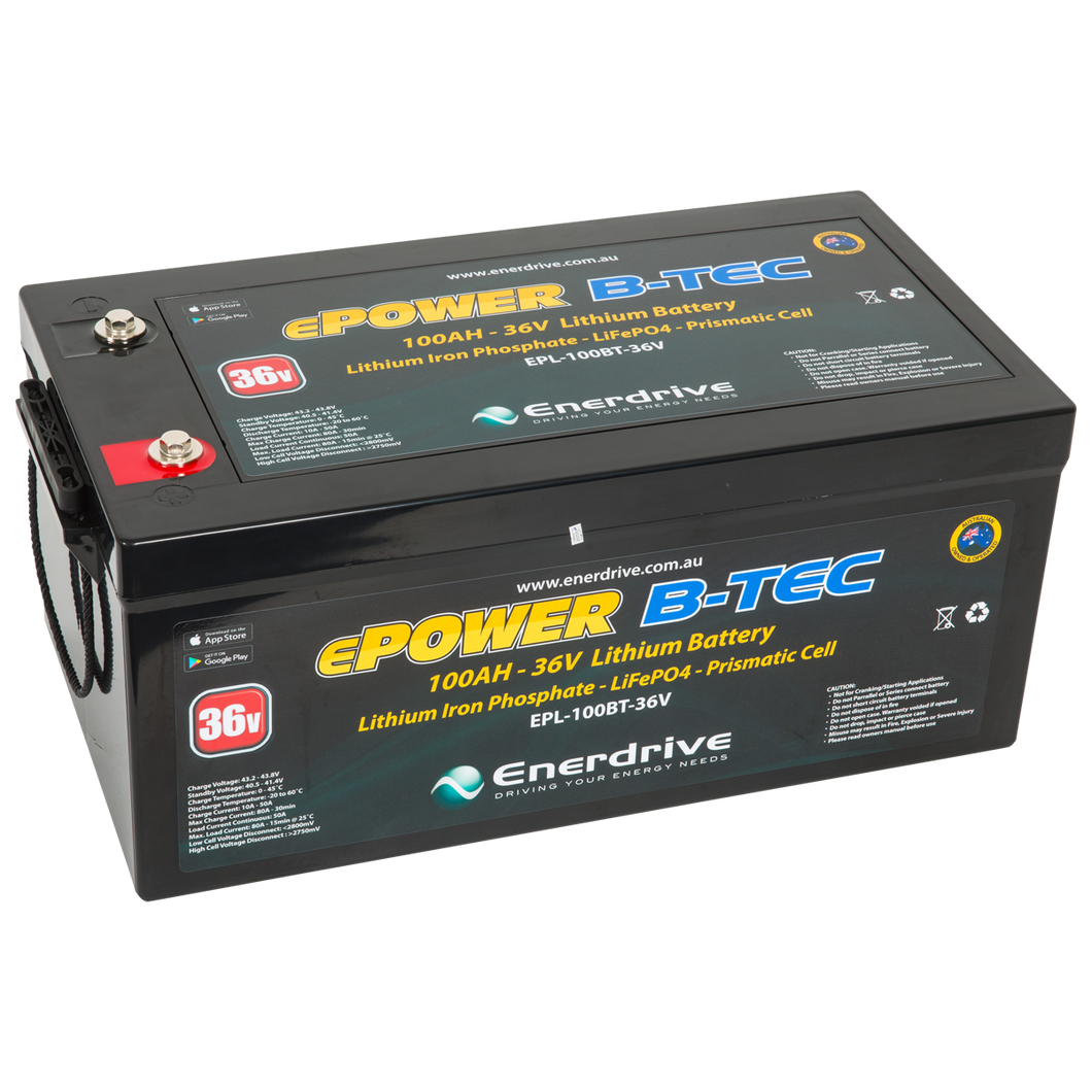 ENERDRIVE ePOWER B-TEC 36V 100Ah Lithium Battery
