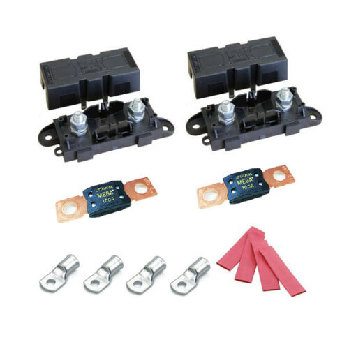 Mega Fuse Holder Kit 100 Amp for Dual Battery, Invertors, Sound Systems 6 B&S