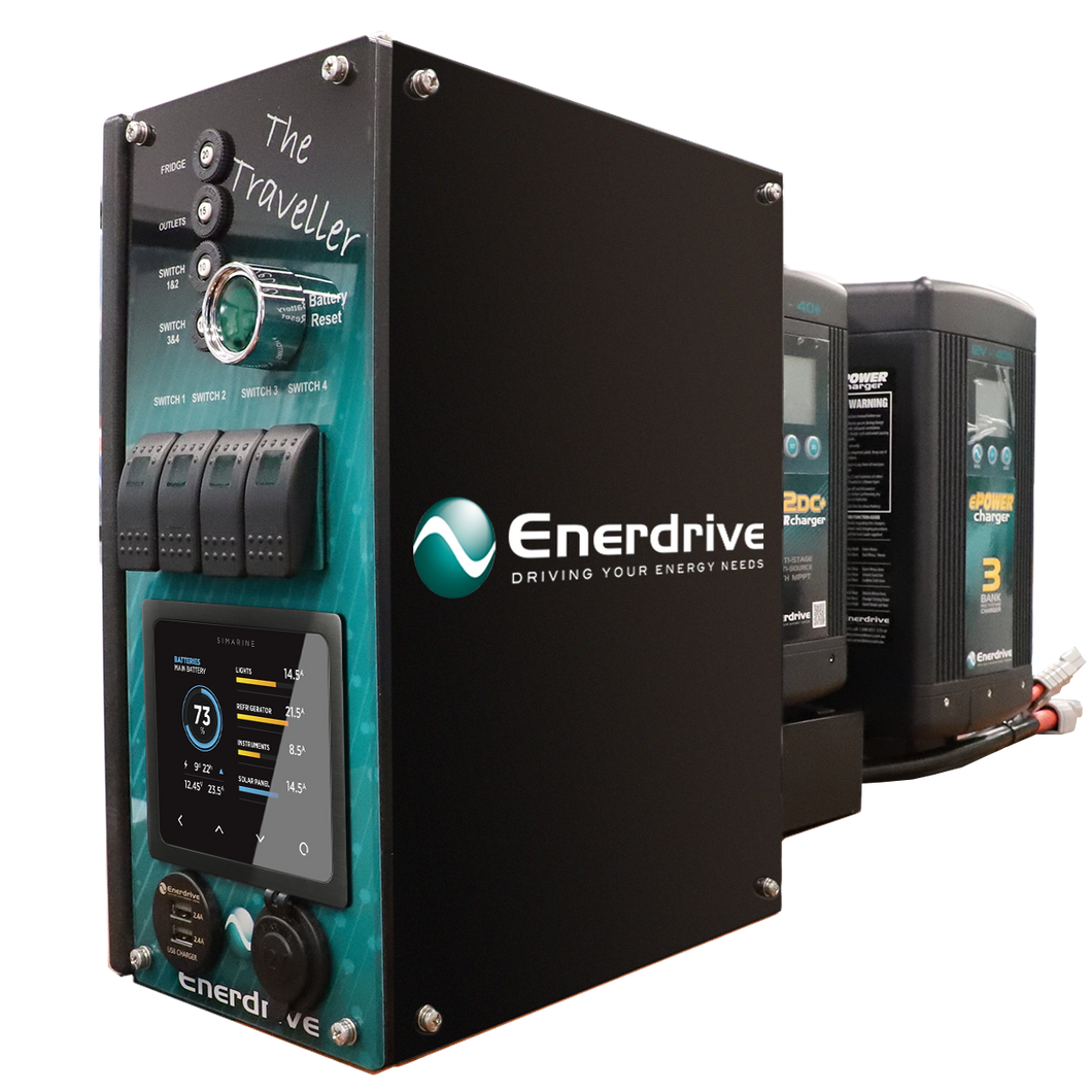 Enerdrive 4WD Canopy Traveller System + Simarine Battery Monitor Quad Shunt - K-Traveller-03