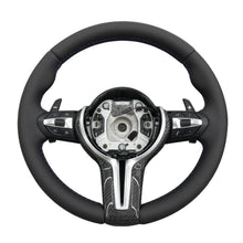 Leather Paddleshift Steering Wheel for BMW 5 6 7 Series F01 F02 F06 F07 F10 F11 F12 F13 M SPORT Carbon Fiber Trim