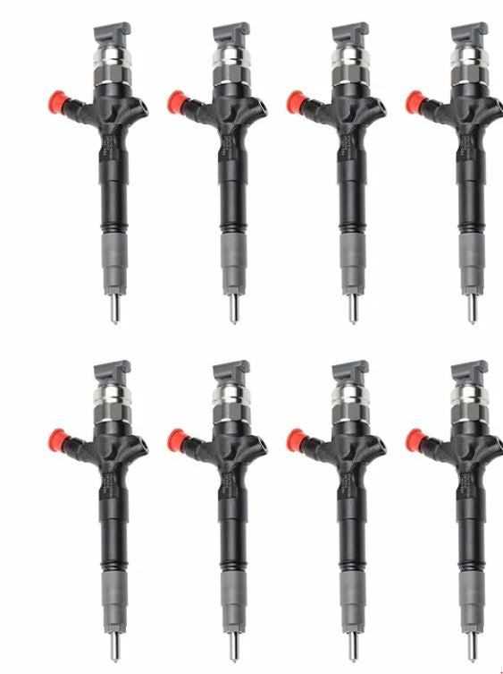Diesel Fuel Injector Set (8) for Toyota Land Cruiser V8 70 76 79 Series 1VD-FTV Denso 095000-9770