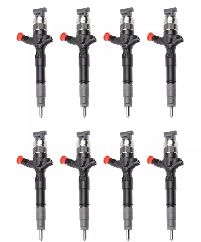 Set of 8 Diesel Turbo Fuel Injectors for Landcruiser V8 200 Series 1VD-FTV 2007-2014