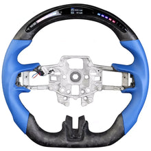 Fancy Real Forged Carbon Fiber Steering Wheel Fit For Ford Mustang 2015-2017 Mustang 2018-2023 LED Racing