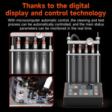ANCEL ANJ400 Ultrasonic Fuel Injector Tester Cleaner Injecting Flow Test Machine GDI 4 Cylinders Ultrasonic Injector Cleaning