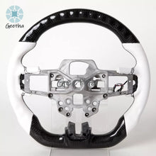 For Fancy Design LED Shift Light Racing Real Carbon Fiber Steering Wheel for Ford Mustang GT 2020 2018 2019 Car Steering Wheel