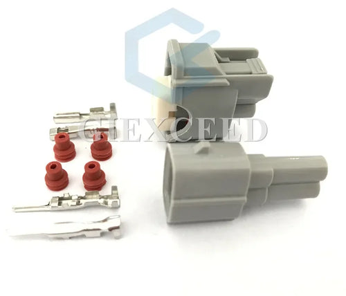 2 Sets 2 Pin AC Assembly 6189-0611 90980-11875 Female Male Knock Sensor Connector Fuel Injector Socket For Toyata Corolla
