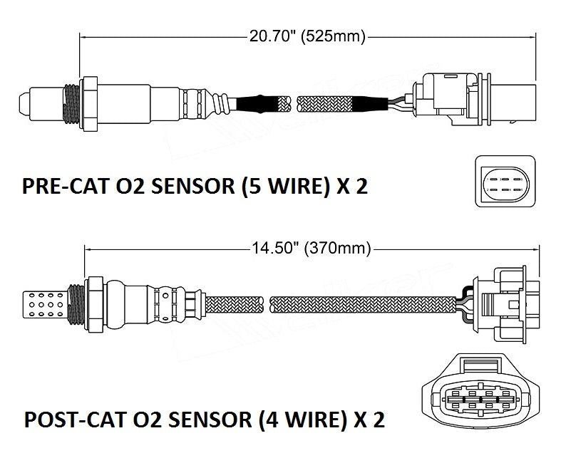 O2 sensor kit for holden commodore vz v6 models to july 2006 (4 sensors total)