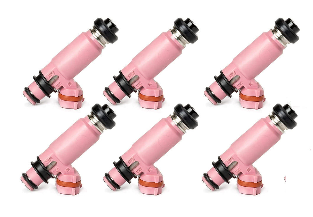 6 STi Pink 550cc 565cc Fuel Injectors for Subaru Mitsubishi Magna v6 Turbo DENSO