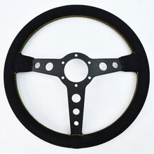 Tiypeor 50th anniversary black suede steering wheel for car