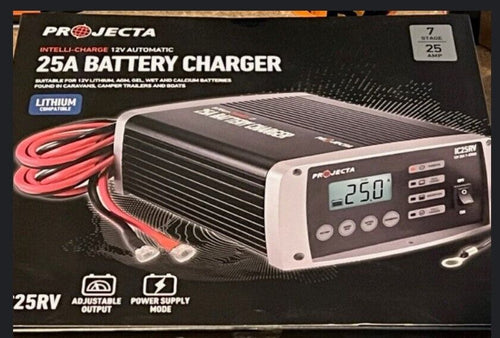 Projecta 12V Auto RV 25A 7 Stage Battery Charger Multi Chemistry Lithium IC25RV