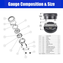 52 mm AFR Black Face Air Fuel Ratio Meter gauge kit For Universal Car With O2 Sensor 06J906262AA