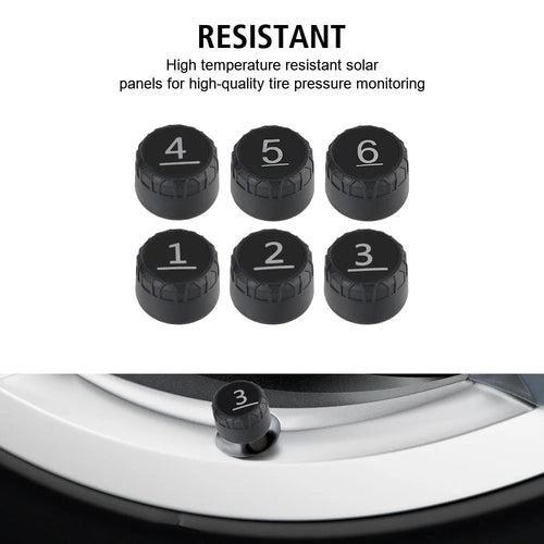 Tire Pressure Monitoring System H13 Truck Car Tyre Pressure Monitor 6 External Sensors Temperature Warning Fuel Save Intelligent