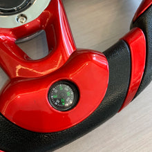 TIYPEOR Redesign Red Universal Flat Drift PU Racing Game Simulator Steering Wheel With compass