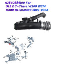 Car Intercooler Charge Air Hose Pipe A2540984100 for - E C-Class W206 W214 C300 GLE350/400 2022-2024