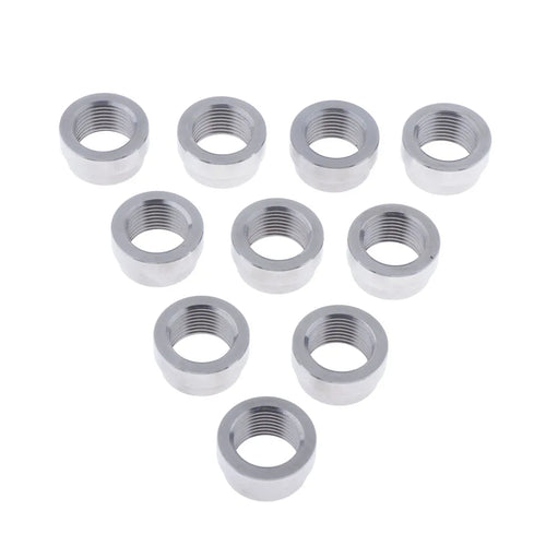 10 Pcs M18x1.5 O2 Oxygen Sensor Stainless Steel Iron Weld On Bung Plug Stepped Nut Cap Kit For Lambda Sensor Oxygen Sensor