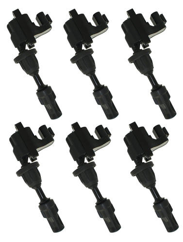 High Energy Ignition Coil Pack SET (6) for Nissan 300zx Z32 VG30DETT, VG30DE BLA