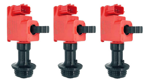 New Red Performance Ignition Coil for Nissan R34 Skyline GTT RB25DET Neo x3