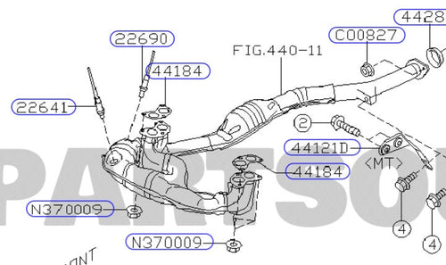 O2 sensor kit for subaru forester sg ej253 2.5 non-turbo 3/2005 - 2007