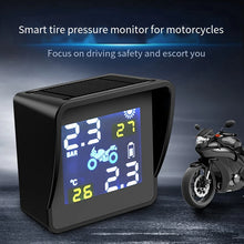 Motorcycle Solar Tire Pressure Temperature Monitoring System TPMS Sensor Kit USB Charge For Motorcycle Tire Pressure