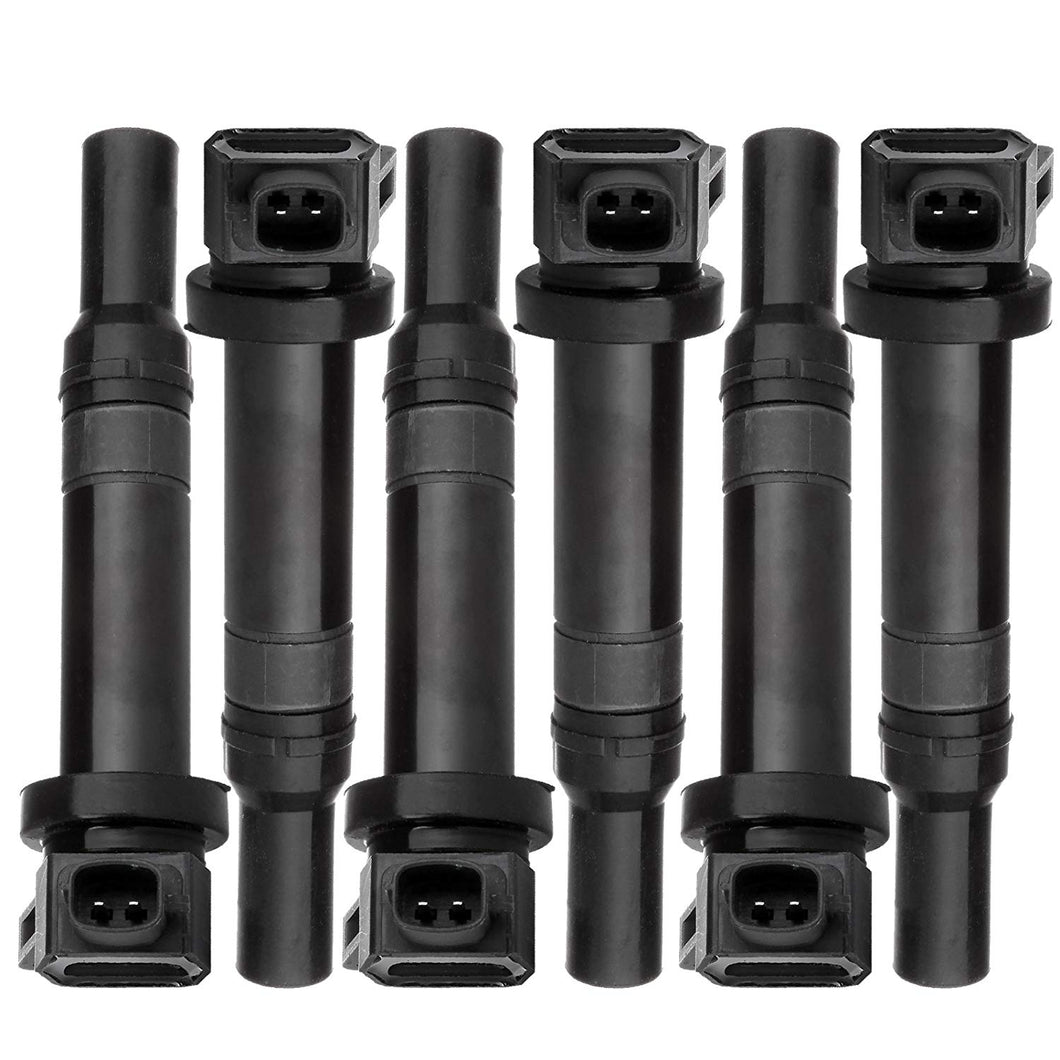 6 IGNITION COIL COILS for KIA CARNIVAL VQ 2.7L V6 06-11 27301-3E400 2 PIN PLUG