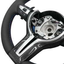 Leather Paddleshift Steering Wheel for BMW 5 6 7 Series F01 F02 F06 F07 F10 F11 F12 F13 M SPORT Carbon Fiber Trim