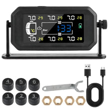 Tire Pressure Monitoring System H13 Truck Car Tyre Pressure Monitor 6 External Sensors Temperature Warning Fuel Save Intelligent