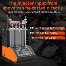 ANCEL ANJ400 Ultrasonic Fuel Injector Tester Cleaner Injecting Flow Test Machine GDI 4 Cylinders Ultrasonic Injector Cleaning
