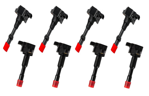IGNITION COIL SET OF 8 INLET & EXHAUST SIDE for HONDA CIVIC 1.3L & JAZZ GD GE 1.