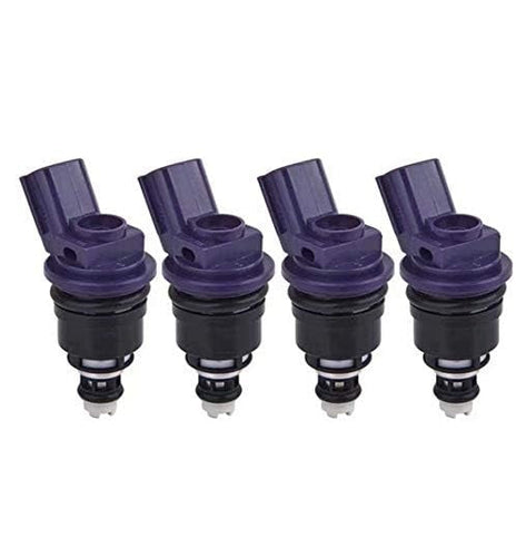 GENUINE 370cc 375cc fuel injectors x 4 for SR20DET SIDE FEED FLOW MATCHED