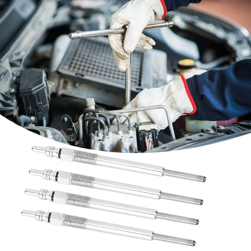 4pcs Iron Heating Glow Plugs 0100276008 for Stable & Even Heat Distribution
