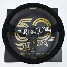 Tiypeor 50th anniversary black suede steering wheel for car