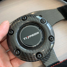 Tiypeor Universal 330mm Suede Leather Steering Wheel carbon fiber bracket