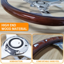 14inch 360mm Universal Retro Car Wood Film Steering Wheel Classic Vintage Wooden Sports Steering Wheel for Land rover defender