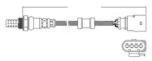 Rear oxygen sensor o2 for Skoda Octavia 2008 On Post-cat 1.8 Turbo Diesel