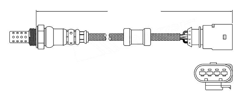 Rear oxygen sensor o2 for Skoda Octavia 2008 On Post-cat 1.8 Turbo Diesel