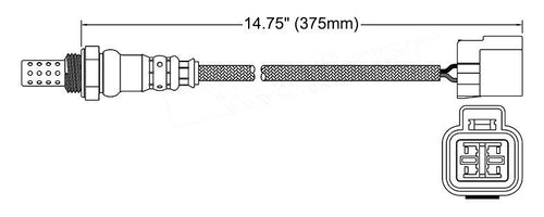 Post-cat o2 oxygen sensor for Kia Cerato 2004 - 2009 2.0 - Rear