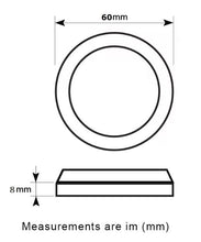 12V LED Cabinet Light 60mm 6400K Daylight Silver Bezel – 2.5W – 3 Yr Warranty
