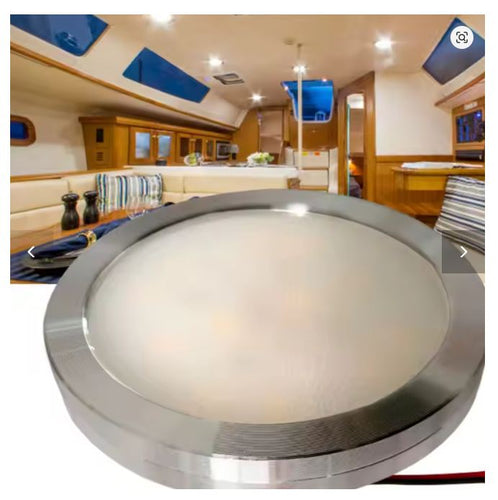 12V LED Cabinet Light 60mm 6400K Daylight Silver Bezel – 2.5W – 3 Yr Warranty