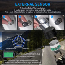 Tire Pressure Monitoring Tire Temperature Monitoring Automatic Safety Alarm System Solar Power Truck RV TPMS 6 Sensor