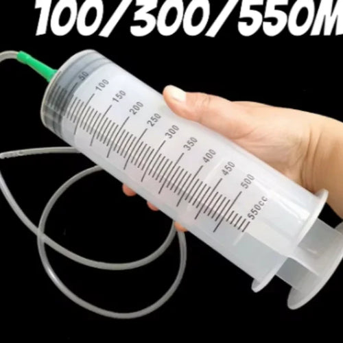 2024 500/300/200ml Large Capacity Syringes Oil Pump Hose Pet Feeding Measuring Pump Hydroponics Nutrient Big Syringe