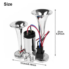 Car Acesssories Dual Trumpets Super Loud Car Electric Horn Speaker 600DB 12V Low Current High Decibel For Cars Boats And Truck