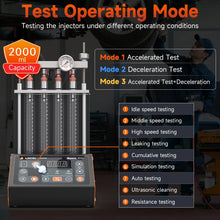 ANCEL ANJ400 Ultrasonic Fuel Injector Tester Cleaner Injecting Flow Test Machine GDI 4 Cylinders Ultrasonic Injector Cleaning