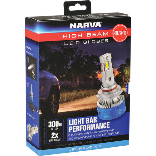 Narva H8/H9/H11 12/24V Gen III High Beam LED Performance Globe Kit 18448H