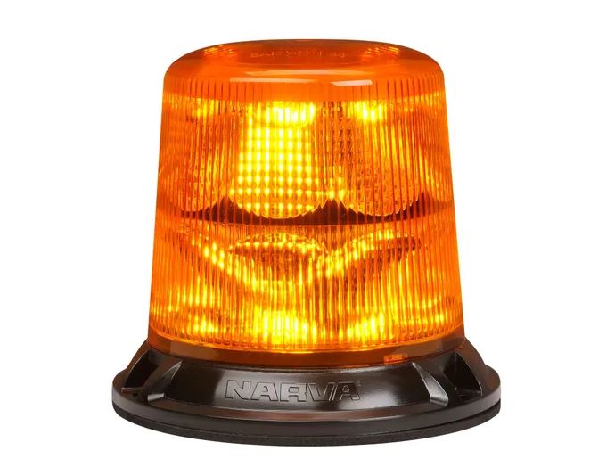 Narva 85260A-1 Eurotech II LED Strobe Rotator Amber 9–33V SAE Class 1 Flange Tall