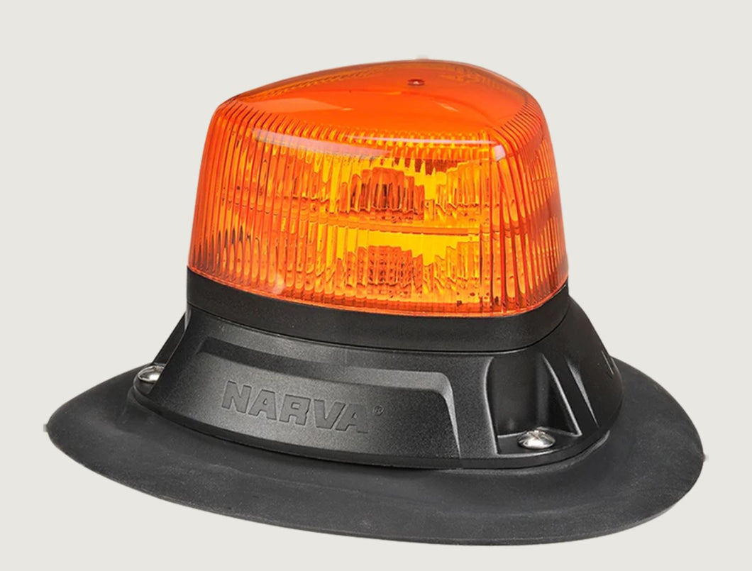 Narva 85610A AeroTech Short Amber LED Strobe/Rotator – Vacuum Magnetic Mount, 10-33V