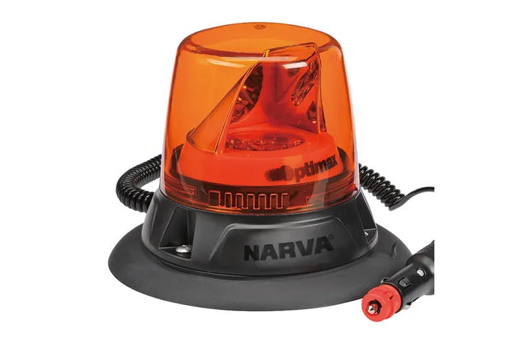 Narva 10-33V Optimax LED Rotating Beacon Magnetic Mount (Amber) - Part No. 85668A